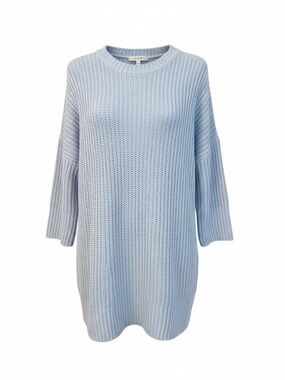 Theory Long Light Blue Linen/Cotton Sweater